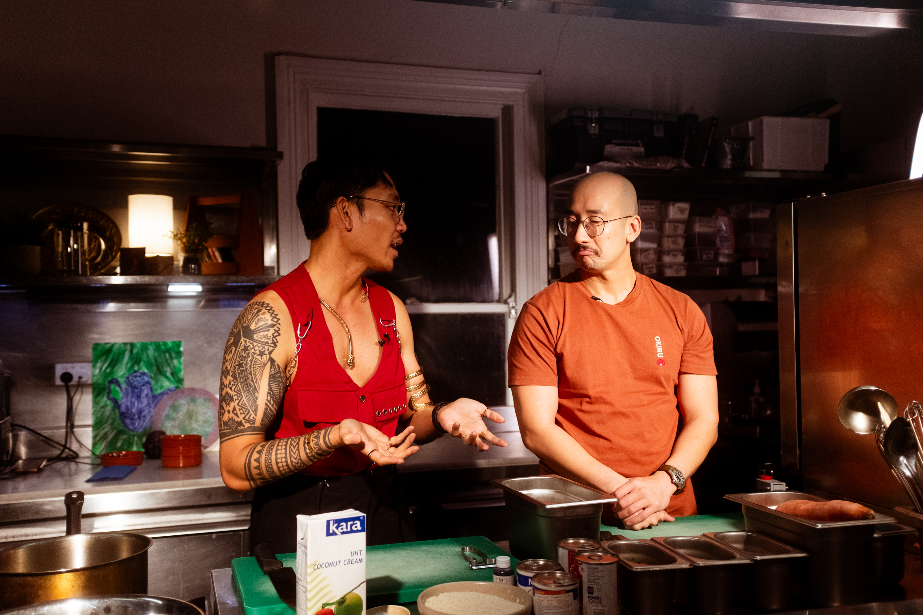 Jasper and Fhred on set for the Champorado episode.